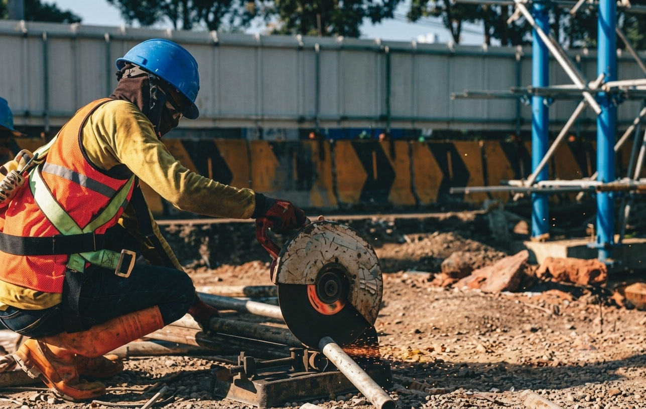 Mascons Tanzania construction site team